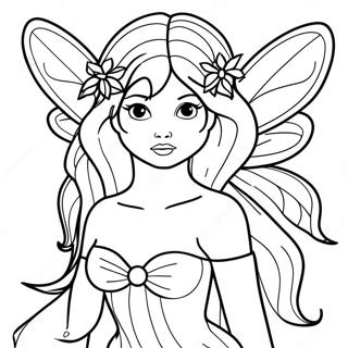 Black Fairy Coloring Page 45773-36546