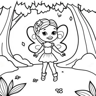 Mystical Black Fairy In Enchanted Forest Coloring Page 45774-36550