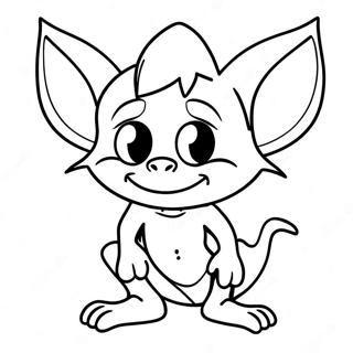 Funny Goblin With Big Ears Coloring Page 45784-36554