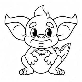 Funny Goblin With Big Ears Coloring Page 45784-36555