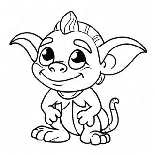 Funny Goblin With Big Ears Coloring Page 45784-36556