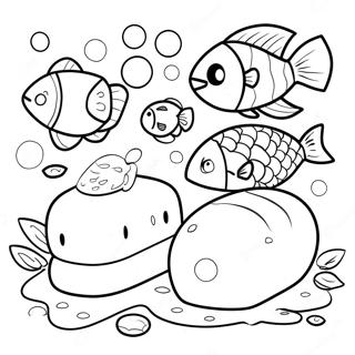 Colorful 5 Loaves And 2 Fish Scene Coloring Page 45804-36574