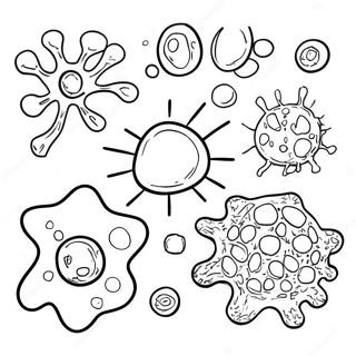 Colorful Immune Cells Coloring Page 45814-36582