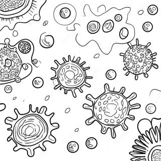 Colorful Immune Cells Coloring Page 45814-36583