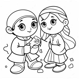 Islamic Children Coloring Page 45843-36602