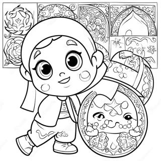 Islamic Children Coloring Page 45843-36604