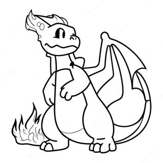 Charizard Breathing Fire Coloring Page 45864-36623