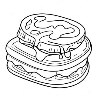 Peanut Butter And Jelly Sandwich Coloring Page 45943-36685