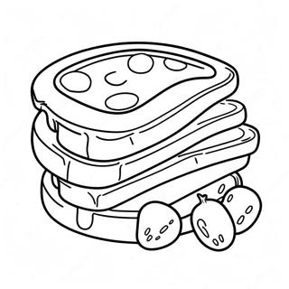 Peanut Butter And Jelly Sandwich Coloring Page 45943-36687