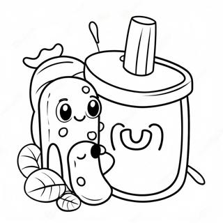 Cute Peanut Butter And Jelly Characters Coloring Page 45944-36681