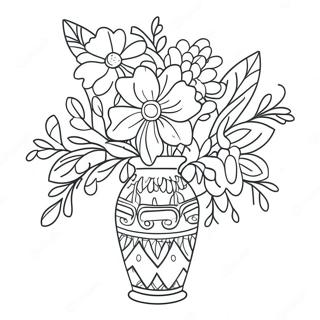 Flower Vase Coloring Pages