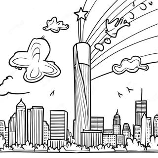 September 11 Tribute Coloring Page 4596-3793