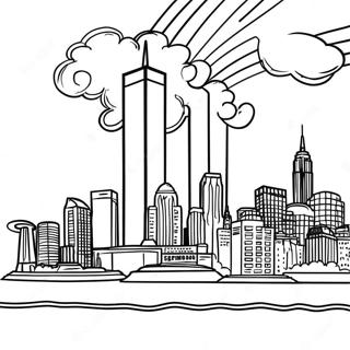 September 11 Tribute Coloring Page 4596-3794