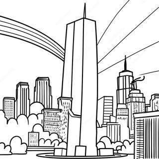 September 11 Tribute Coloring Page 4596-3795