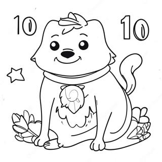 Number 10 Coloring Pages