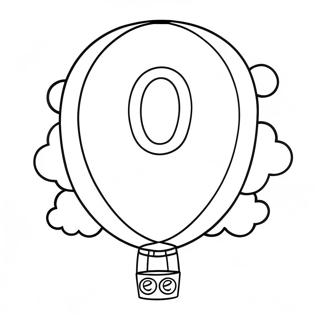 Colorful Number 10 Balloon Coloring Page 45974-36710