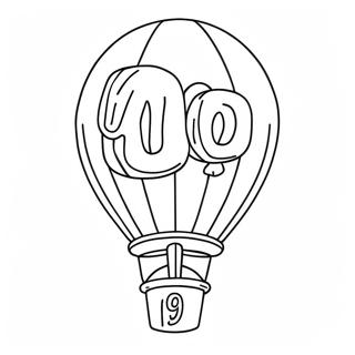 Colorful Number 10 Balloon Coloring Page 45974-36711