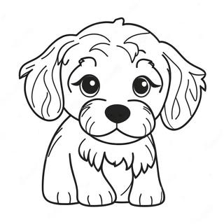 Cavapoo Puppy Coloring Page 45993-36728