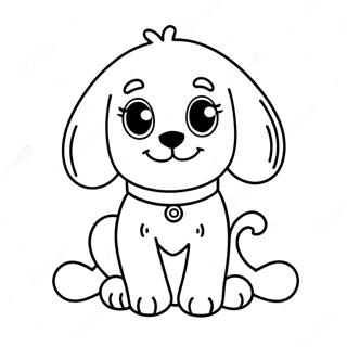 Cute Cavapoo With Ball Coloring Page 45994-36722