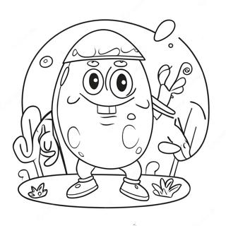 Spongebob Easter Coloring Page 46003-36732