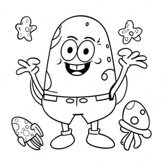 Spongebob With Colorful Eggs Coloring Page 46004-36733