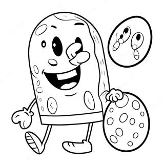 Spongebob With Colorful Eggs Coloring Page 46004-36736