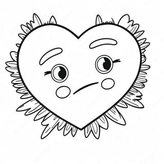 Emo Broken Heart Coloring Pages