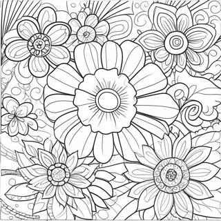 Colorful Flower Parts Coloring Page 46034-36758