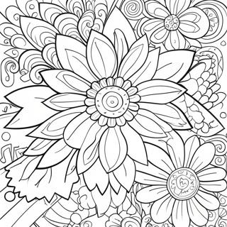 Colorful Flower Parts Coloring Page 46034-36759