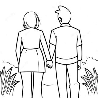 Anime Couple Coloring Pages