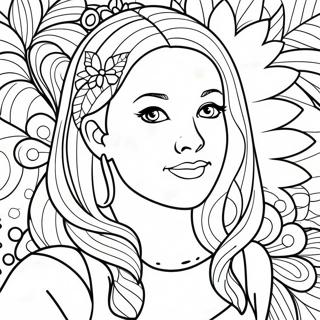 Girl For Adults Coloring Page 4606-3789