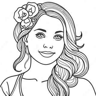 Girl For Adults Coloring Page 4606-3790