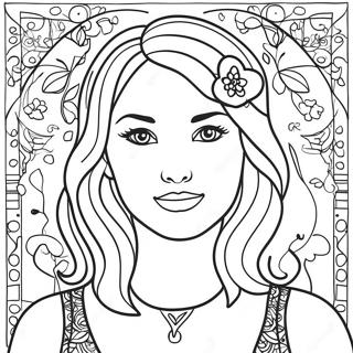 Girl For Adults Coloring Page 4606-3791