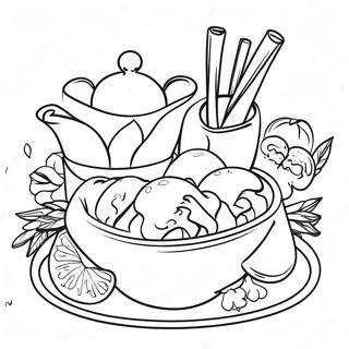 Chinese Food Coloring Pages