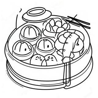 Delicious Dim Sum Coloring Page 46114-36824