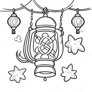 Tangled Lanterns Coloring Pages