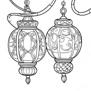 Tangled Lanterns Coloring Page 46123-36818