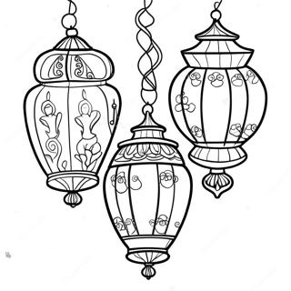 Tangled Lanterns Coloring Page 46123-36819