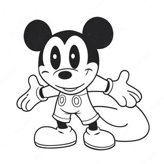 Mickey Mouse In Colorful Shorts Coloring Page 46134-36837