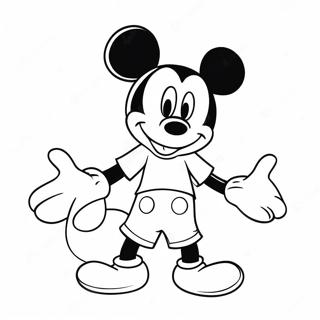 Mickey Mouse In Colorful Shorts Coloring Page 46134-36838