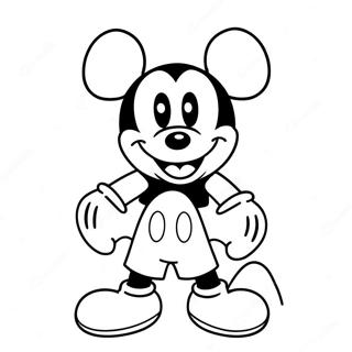 Mickey Mouse In Colorful Shorts Coloring Page 46134-36839