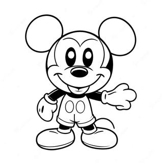 Mickey Mouse In Colorful Shorts Coloring Page 46134-36840