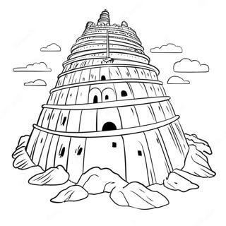 Colorful Tower Of Babel Coloring Page 46144-36845