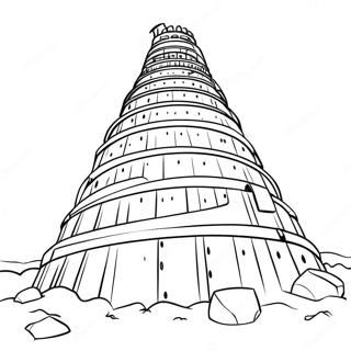 Colorful Tower Of Babel Coloring Page 46144-36848