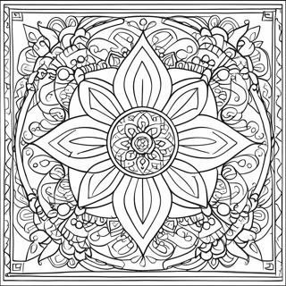 Beautiful Islamic Geometric Patterns Coloring Page 46164-36864