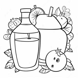 Colorful Fruit Juice Coloring Page 46174-36865