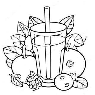 Colorful Fruit Juice Coloring Page 46174-36866