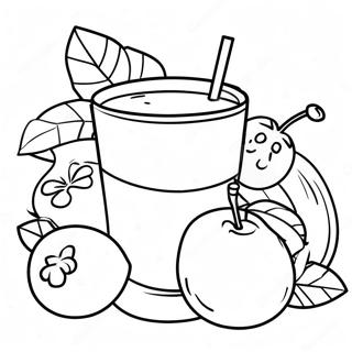 Colorful Fruit Juice Coloring Page 46174-36867