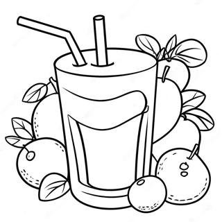 Colorful Fruit Juice Coloring Page 46174-36868