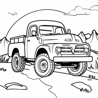 Adventurous Off Road Truck Coloring Page 46234-36915